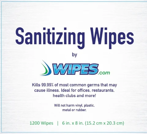 Sanitizing Wipes 포장