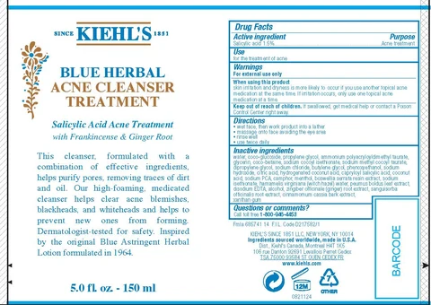 Kiehls Since 1851 Blue Herbal Acne Cleanser Treatment 포장