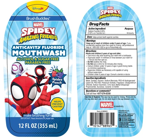 Brush Buddies SPIDEY and his AMAZING FRIENDS ANTICAVITY FLUORIDE-Spidey Punch packaging