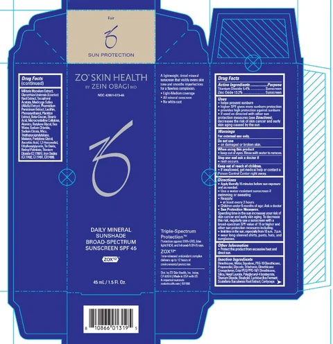 ZO Skin Health Daily Mineral Sunshade Broad-Spectrum Sunscreen SPF 45 포장