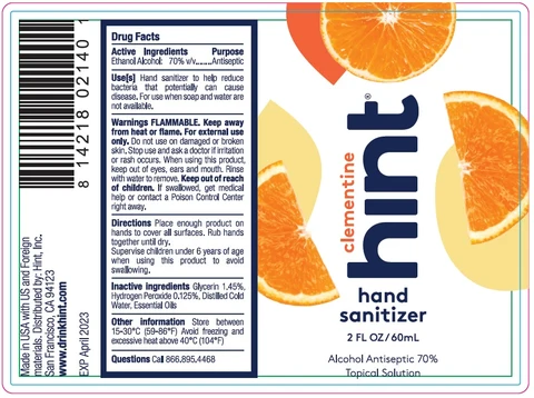 Clementine Hint Hand Sanitizer 포장