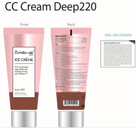 CC Cream Deep220 packaging