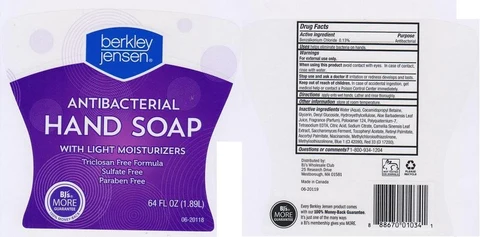 BERKLEY JENSENANTIBACTERIAL HAND 포장