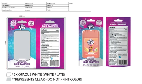Smart Care Kids Hand Sanitizer My Little Pony 포장