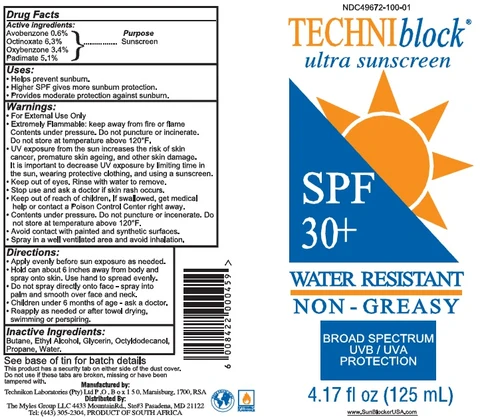 TECHNIblock ULTRA SUNSCREEN 포장