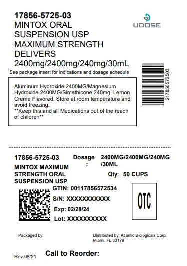 MINTOX MAXIMUM STRENGTH 포장