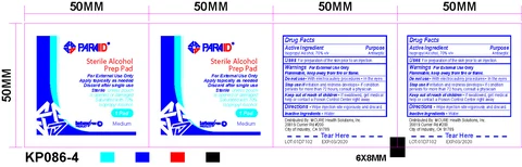 Sterile Alcohol Prep Pad packaging