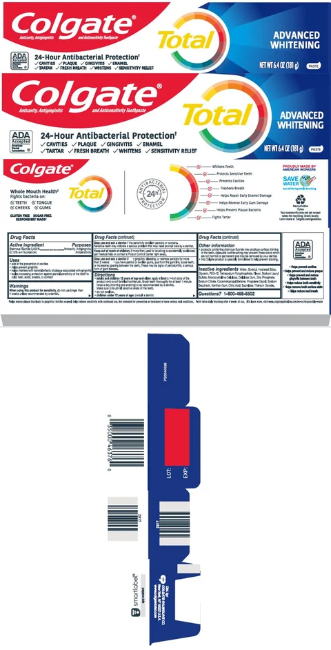 Colgate Total SF Advanced Whitening 포장