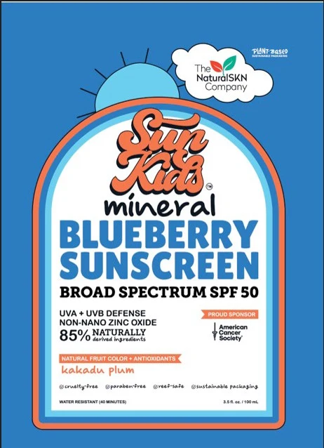 Sun Kids mineral BLUEBERRY SUNSCREEN BROAD SPECTRUM SPF 50 포장