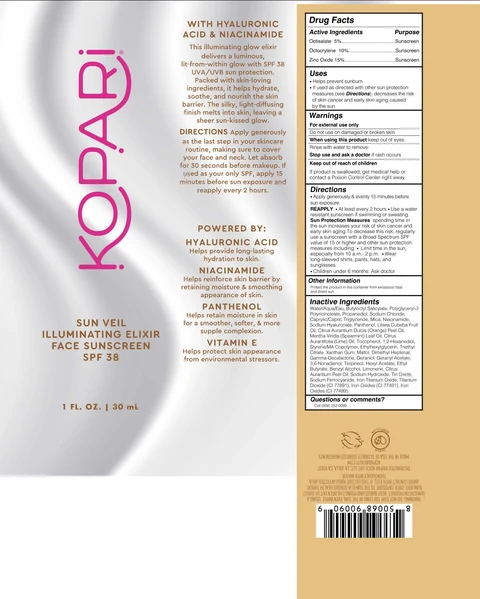 Sun Veil IlluminatingElixir Face Sunscreen SPF 38 포장