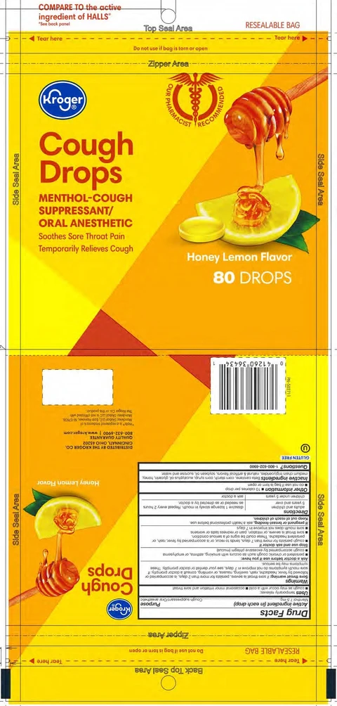Honey Lemon cough drop 포장
