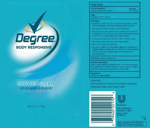 DegreeShower Clean Antiperspirant Deodorant 포장