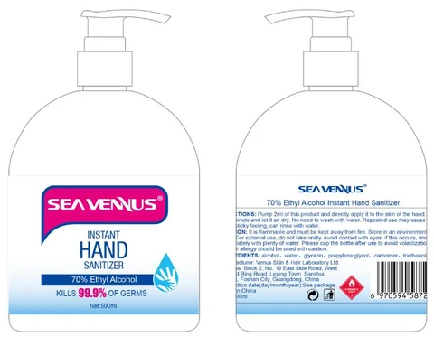 Instant Hand Sanitizer packaging