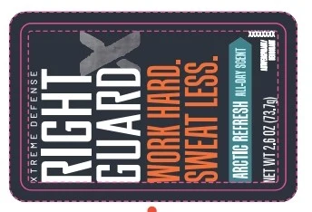 Right Guard Xtreme Defense Antiperspirant Deodorant Invisible Solid Arctic Refresh packaging