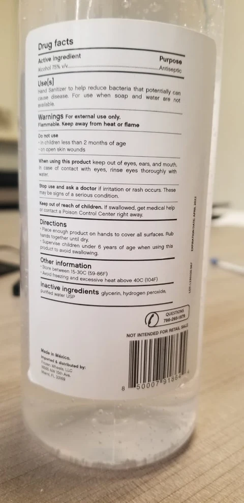Hand Sanitizer packaging