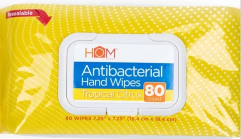 Homworks Antibacterial Hand Wipes 포장