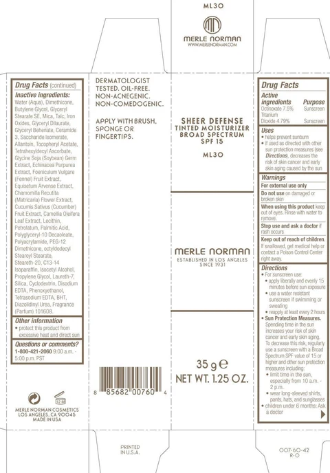 Sheer Defense Tinted Moisturizer SPF 15 ML 30Merle Norman 포장