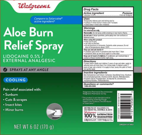 Burn Relief Pain RelieverWell at Walgreens packaging