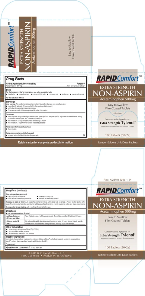 Rapid Comfort Extra Strength Non Aspirin 포장