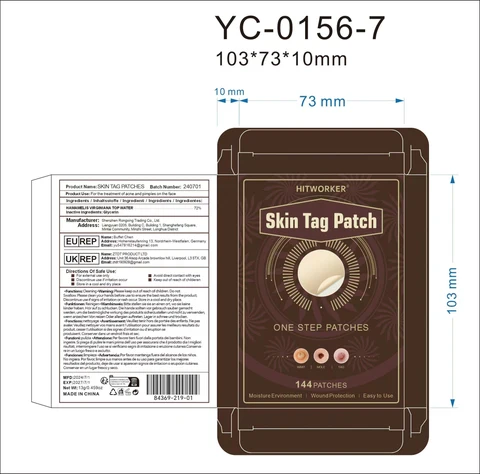 Skin tag patches packaging