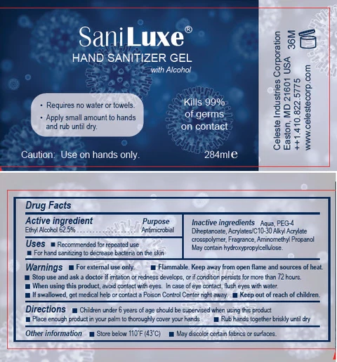 Sani Luxe Hand Sanitizer with Alcohol 포장