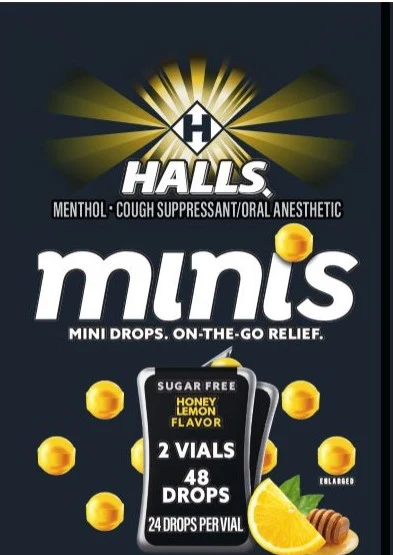 HallsSugar Free Honey Lemon packaging