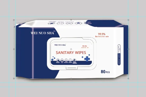 Instant Hand Sanitizeing Wipe packaging