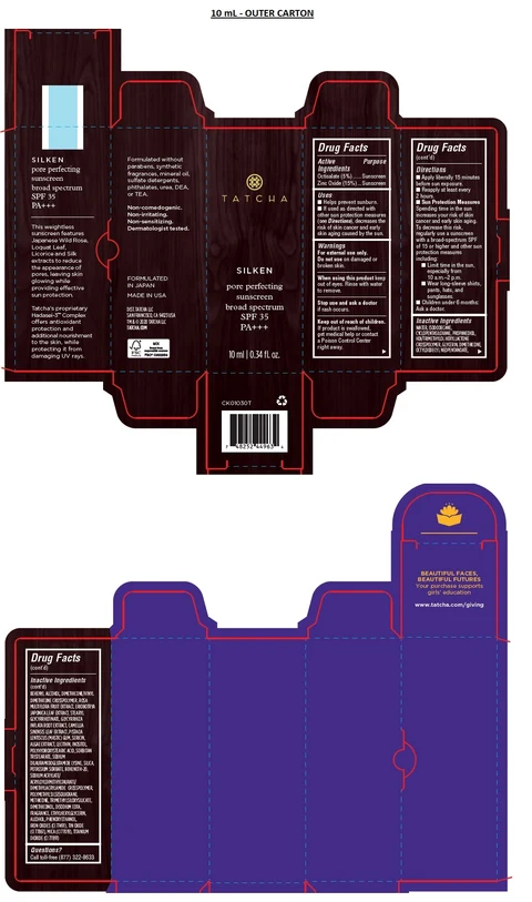 SILKEN pore perfecting sunscreen broad spectrum SPF 35 포장