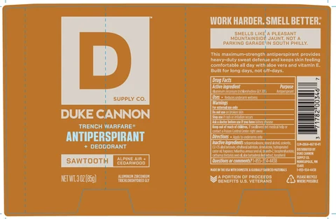 Trench Warfare Antiperspirant Deodorant Sawtooth packaging