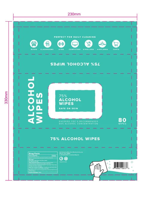 ALCOHOL WIPES 포장