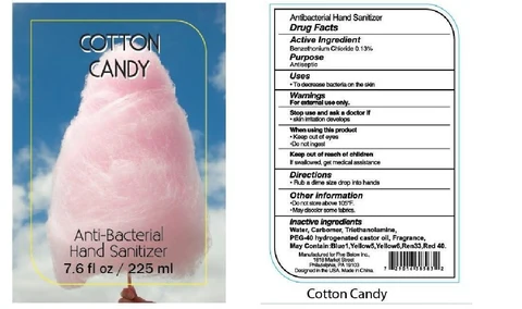 Cotton Candy Anti Bacterial Hand Sanitizer 포장