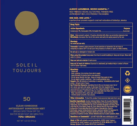 Soleil Set sunscreen SPF 50 packaging