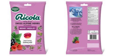 BERRY MEDLEY THROAT DROPS 포장