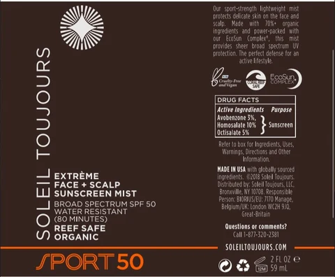 Soleil TojoursBroad Spectrum SPF 50 packaging