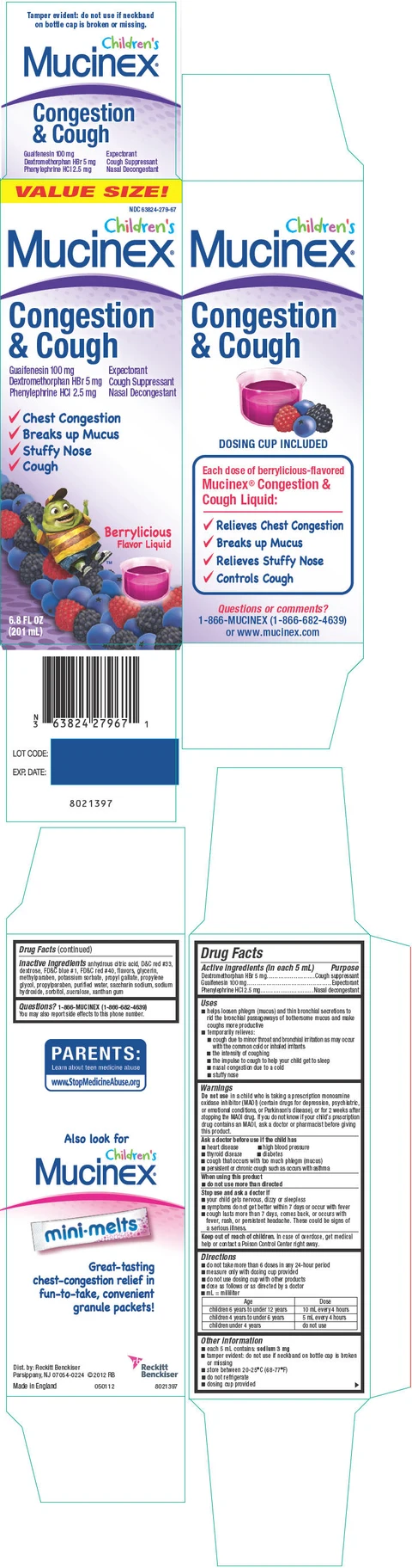 Childrens Mucinex Congestion and Cough packaging