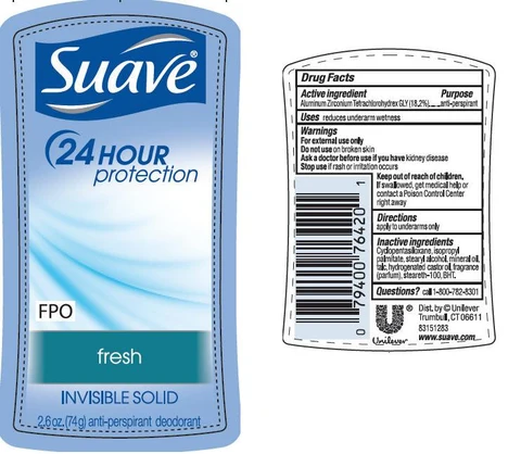 SuaveIS Fresh Antiperspirant and Deodorant 포장