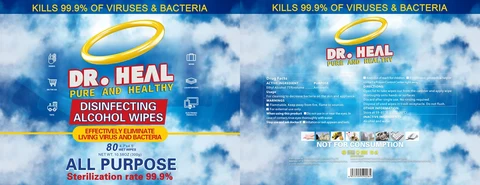 DR.HEAL Disinfecting Alcohol Wipes 포장