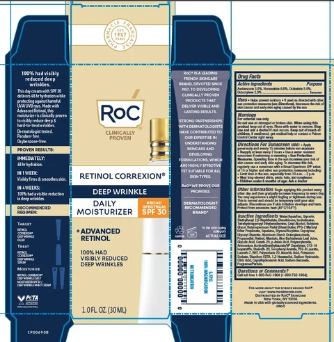 RoC Retinol Correxion Wrinkle Correct Daily Moisturizer SPF 30 packaging