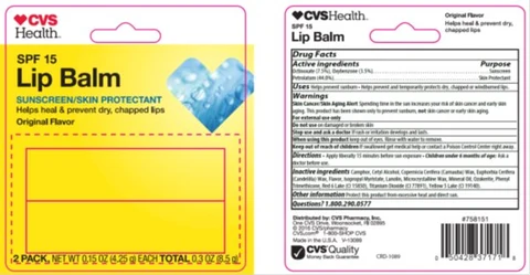 CVS Health Original SPF 15 Lip Balm 포장