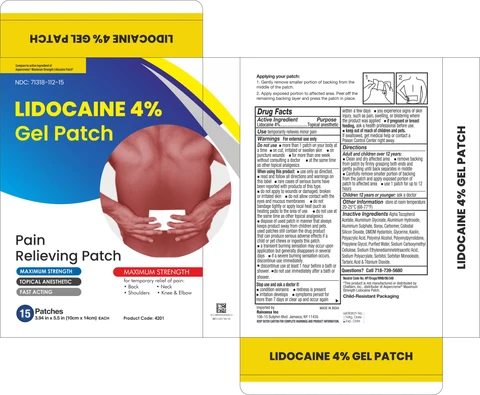 Lidocaine 4% Gel Patch packaging