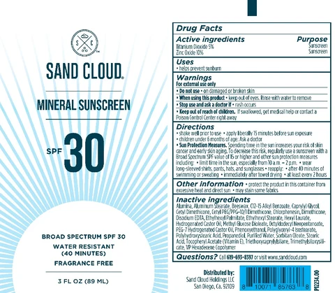 Sand Cloud Mineral Sunscreen 포장