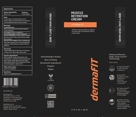 dermaFIT Muscle Retention Cream Strength packaging