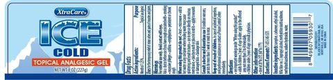 XtraCare Ice Cold Topical Analgesic Gel packaging