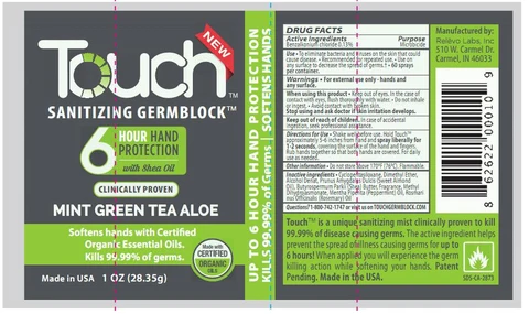 Touch Mint Green Tea Aloe Label