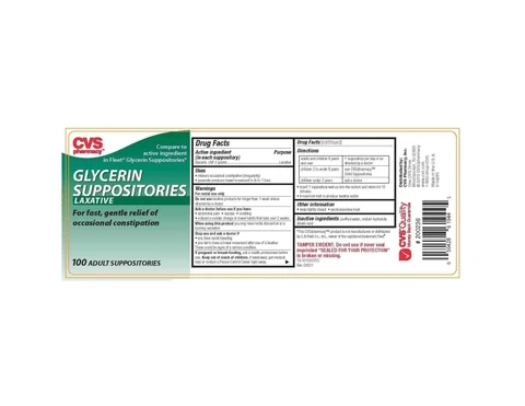 CVS Pharmacy GlycerinLaxative 포장
