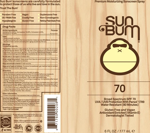 Sun Bum SPF 70 Premium Moisturizing Sunscreen 포장