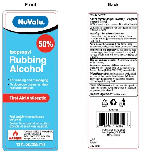 ISOPROPYL RUBBING ALCOHOL 50 PERCENT packaging