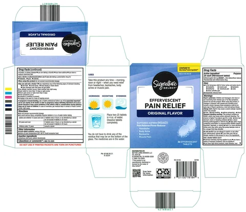 Signature Select Effervescent Pain Relief 포장