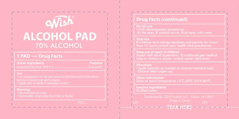 Wish Alcohol Pad packaging