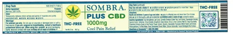 SOMBRA PLUS CBD 1000MG COOL THERAPY 포장
